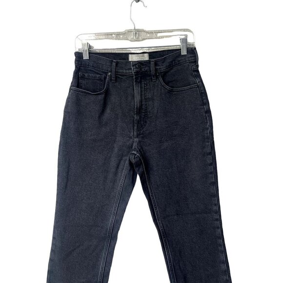 Everlane Black Jeans Sz 26 The Original Cheeky High Waisted Ankle Crop Straight - Picture 5 of 11